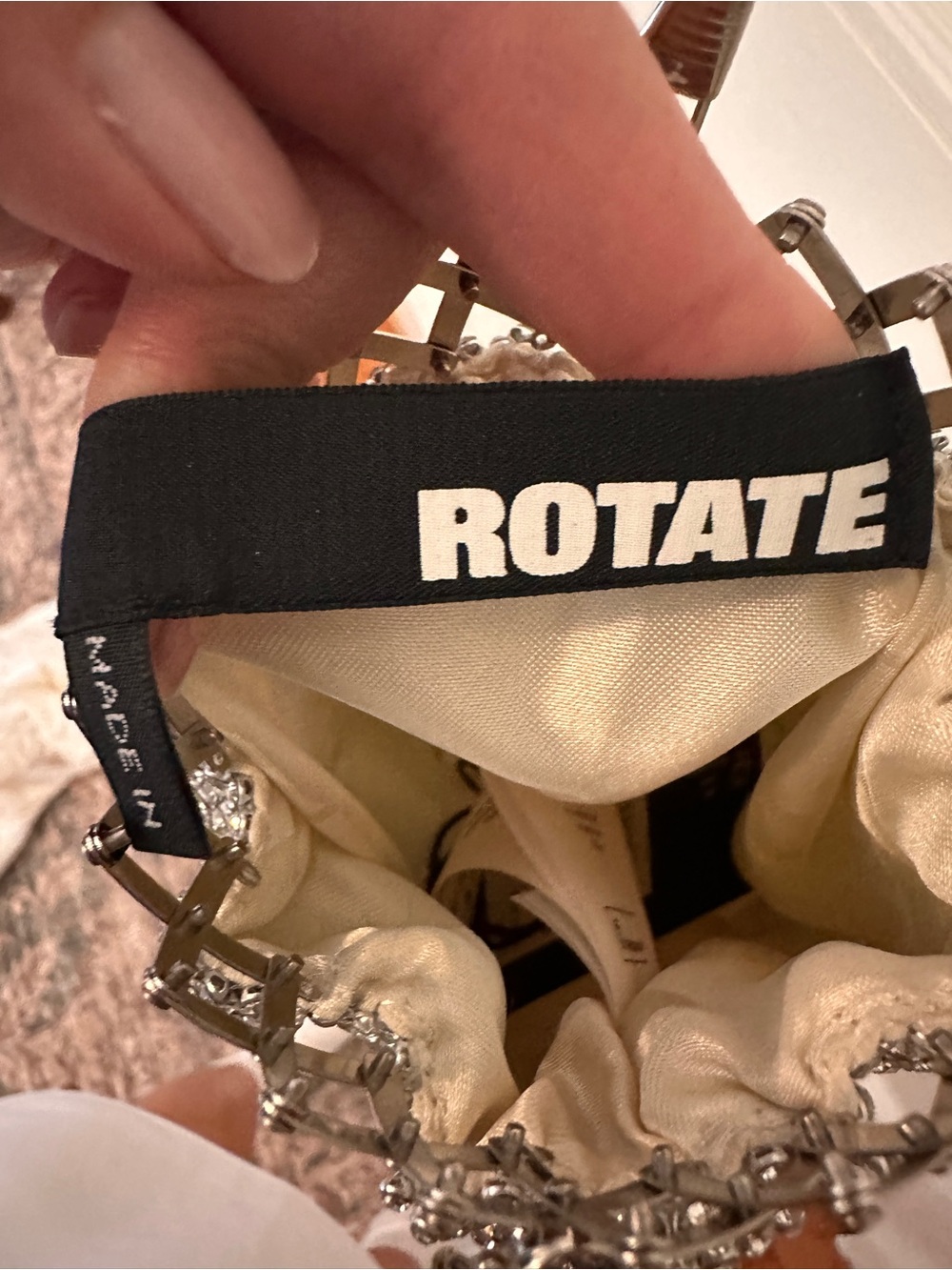 Rotate - Rhinestone Mesh Evening Bag - Picture 4 of 6